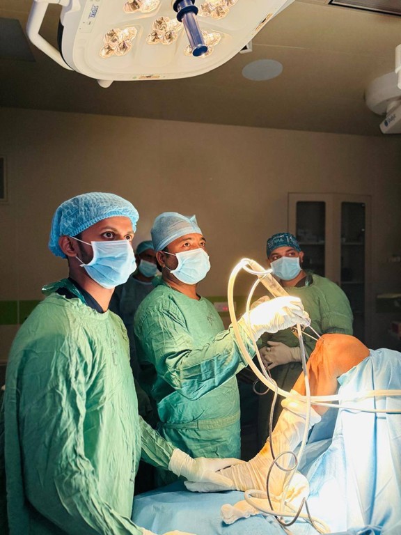 Intraoperative photograph of Knee Arthroscopy